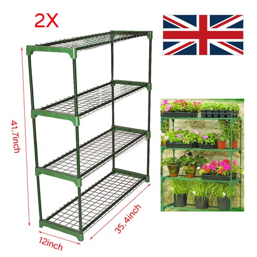 2pcs steel greenhouse shelves - steel,