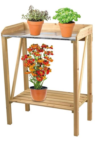Potting table wooden - table, garden