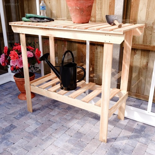 Wooden tier shelf slatted - tier,